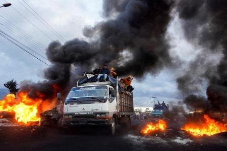 عکسهای جالب,عکسهای جذاب,اعتراضات به سیاست های اقتصادی دولت اکوادور/ رویترز   